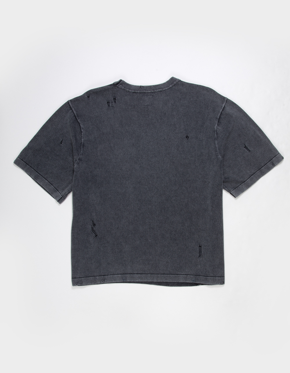 RSQ Distressed Mens Tee - WASHED BLACK