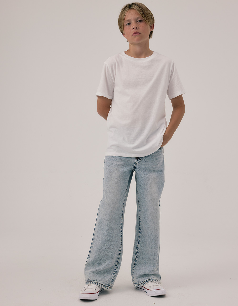 RSQ Boys Extra Baggy Embroidered Jeans - LIGHT WASH