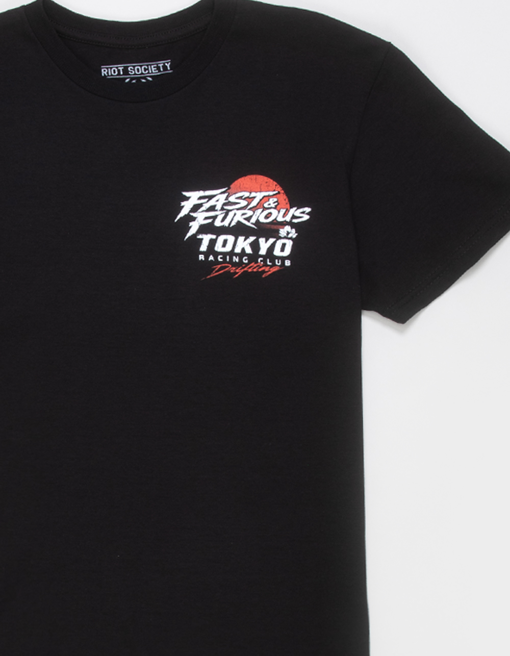 RIOT SOCIETY Fast & Furious Tokyo Racing Club Boys Tee - BLACK