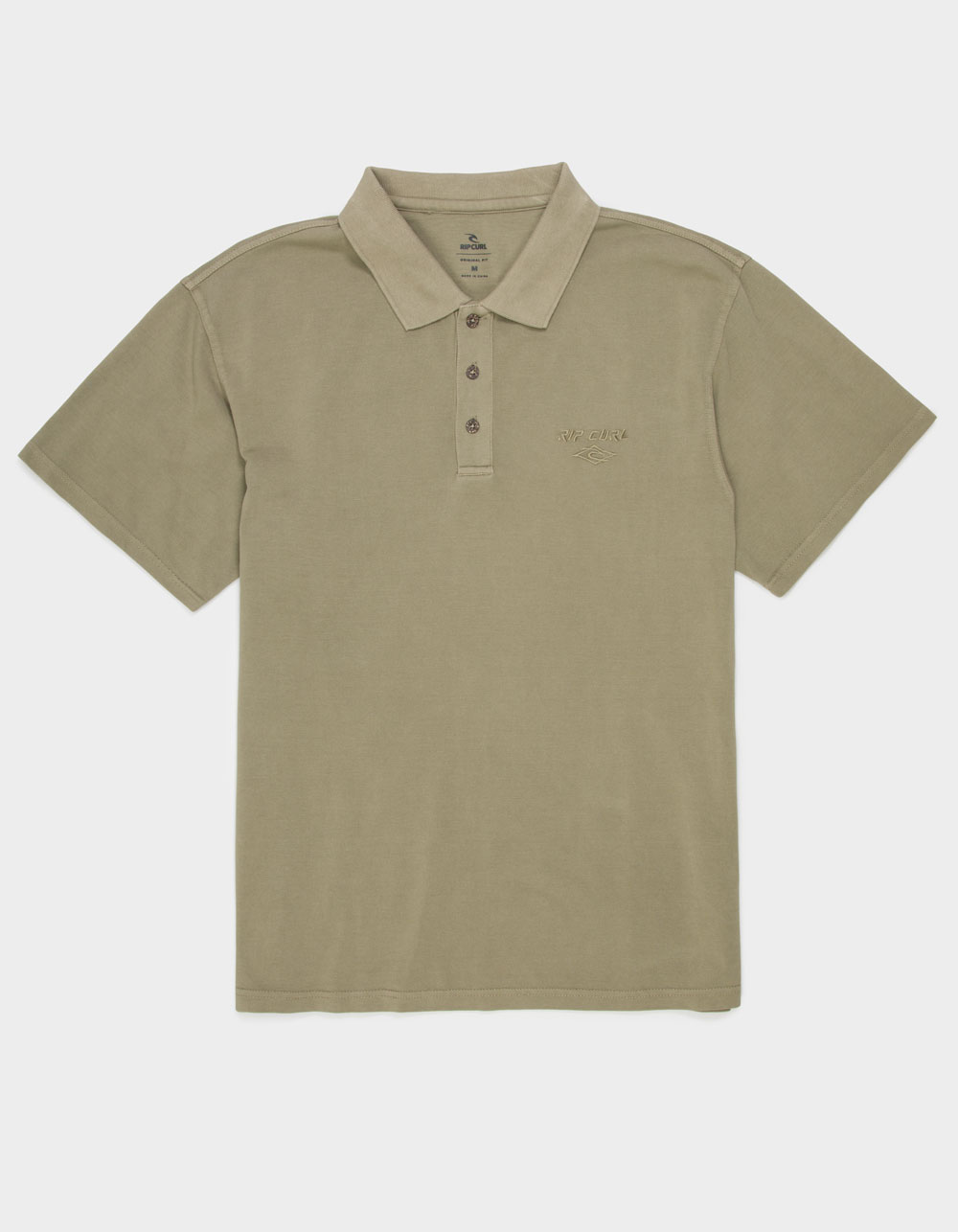 RIP CURL Fade Out Embroidered Mens Polo Shirt - MOSS
