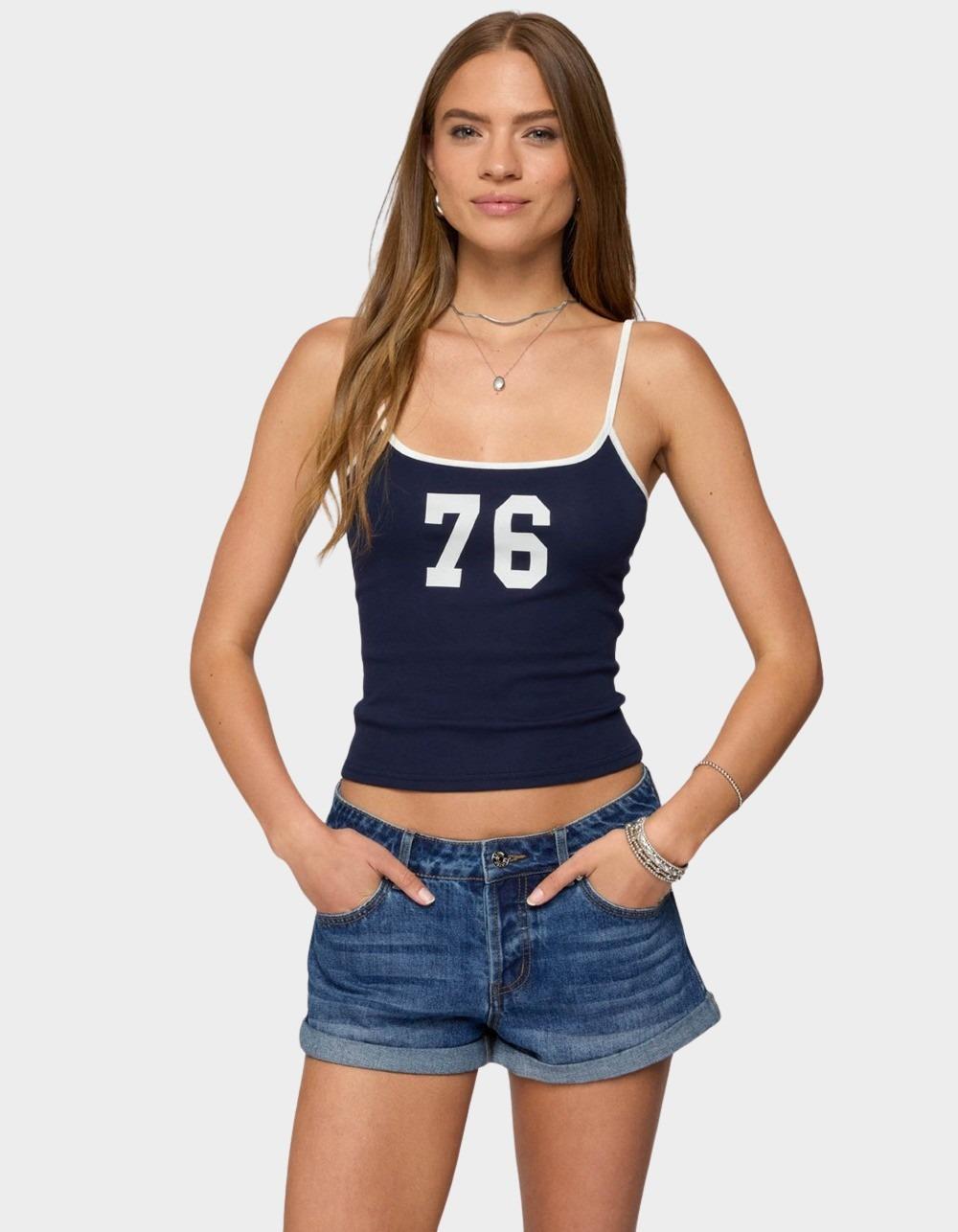 EDIKTED 76 Contrast Tank Top - NAVY
