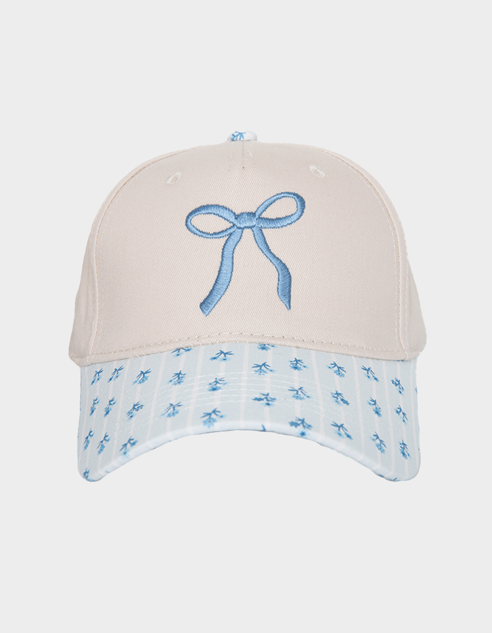 KATYDID Coquette Bow Vintage Two-Toned Hat - LIGHT BLUE