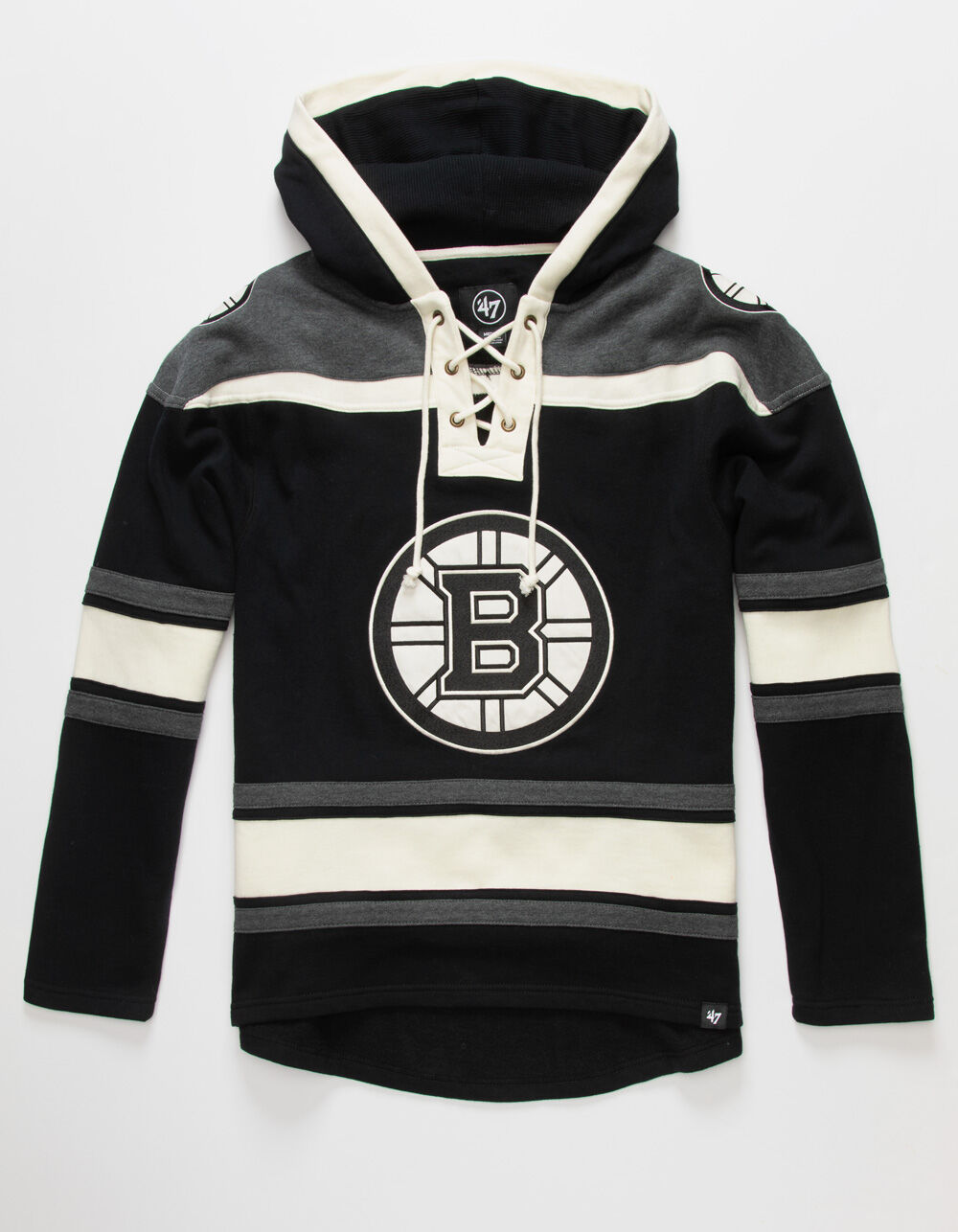 47 Brand Bruins Superior Lacer Pullover Hoodie - Men's