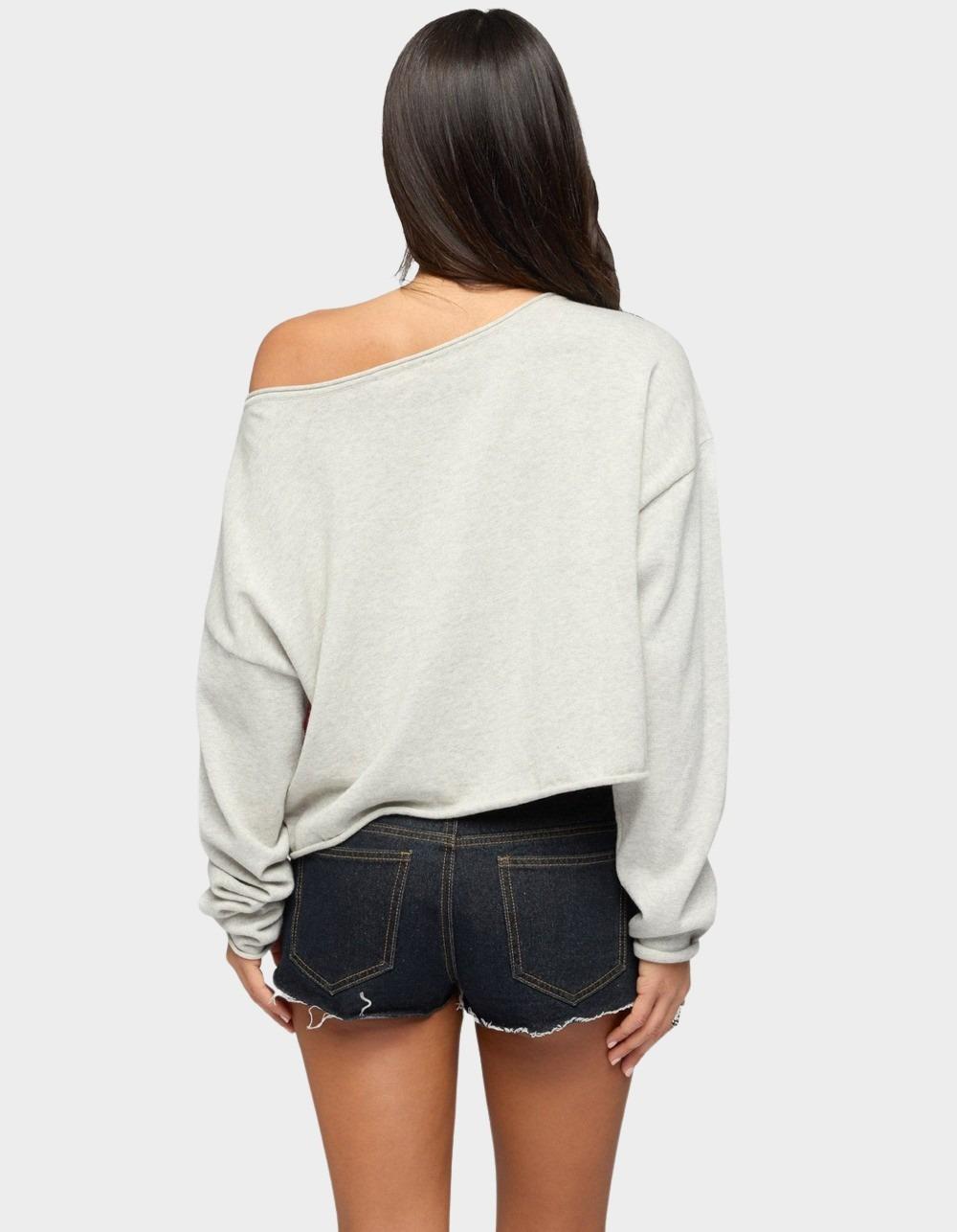 EDIKTED Usa Off Shoulder Sweater - WHITE