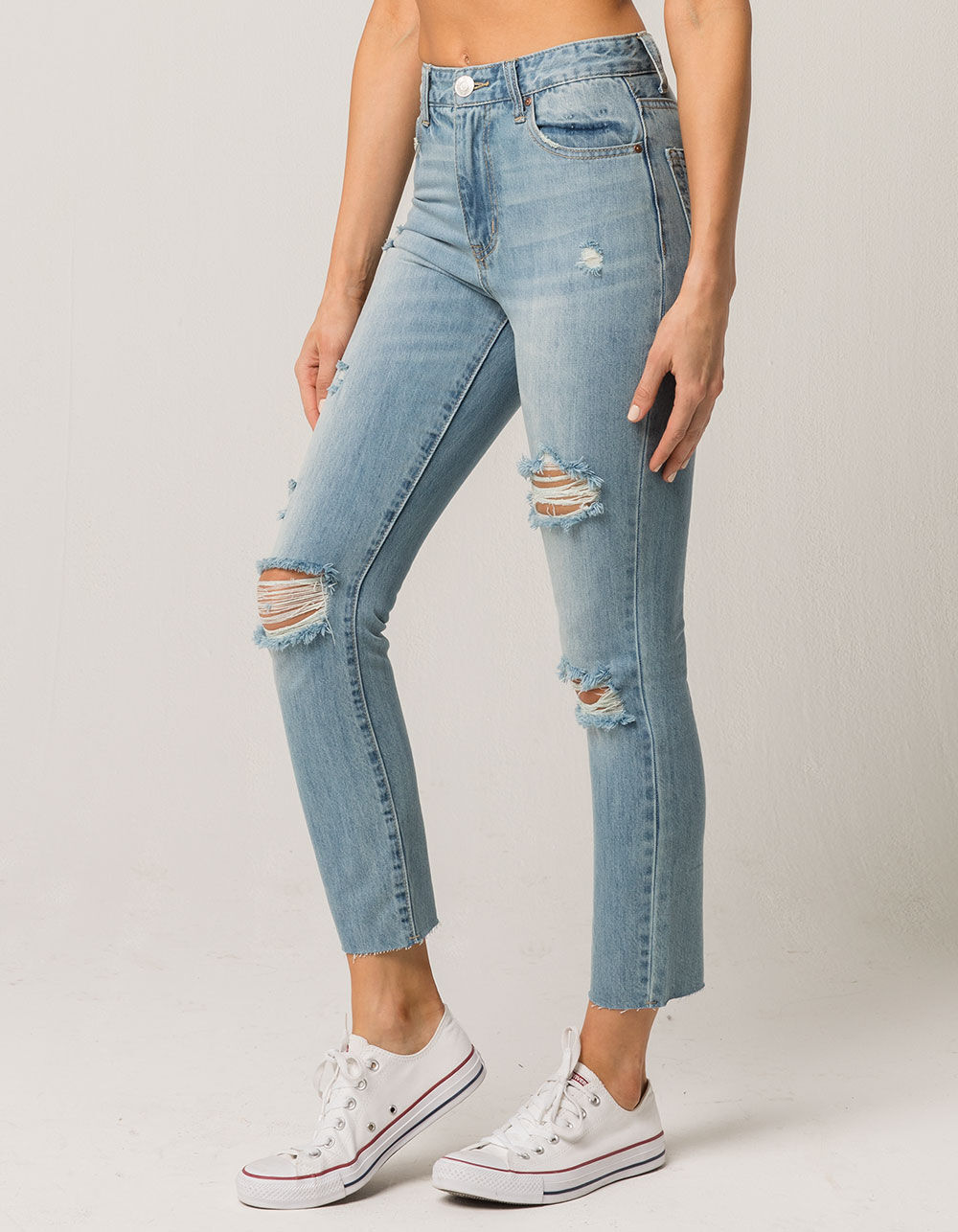 RSQ Ripped Womens Mom Jeans image number 1