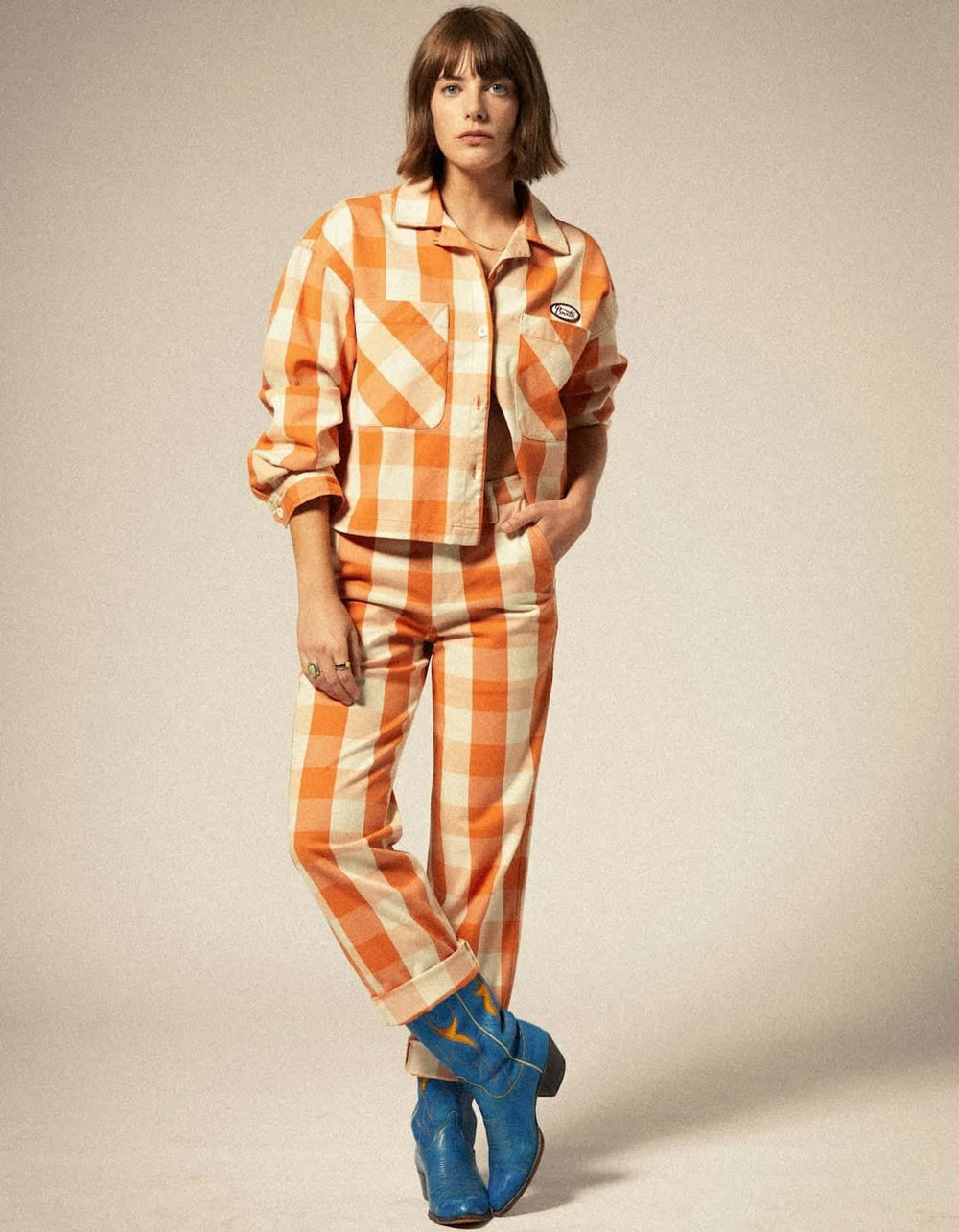 BRIXTON Bedford Womens Pants - TANGERINE