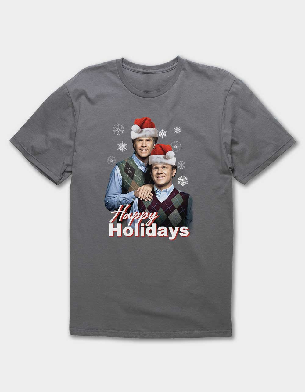 STEP BROTHERS Happy Holidays Unisex Tee - CHARCOAL