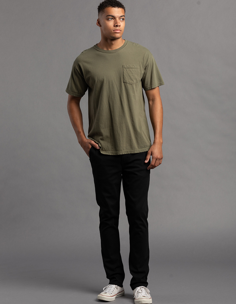 RSQ Mens Slim Chino Pants - BLACK - MC822