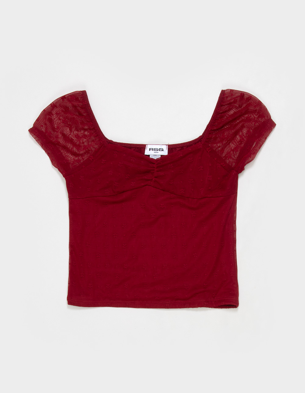 RSQ Girls Flocked Mesh Top