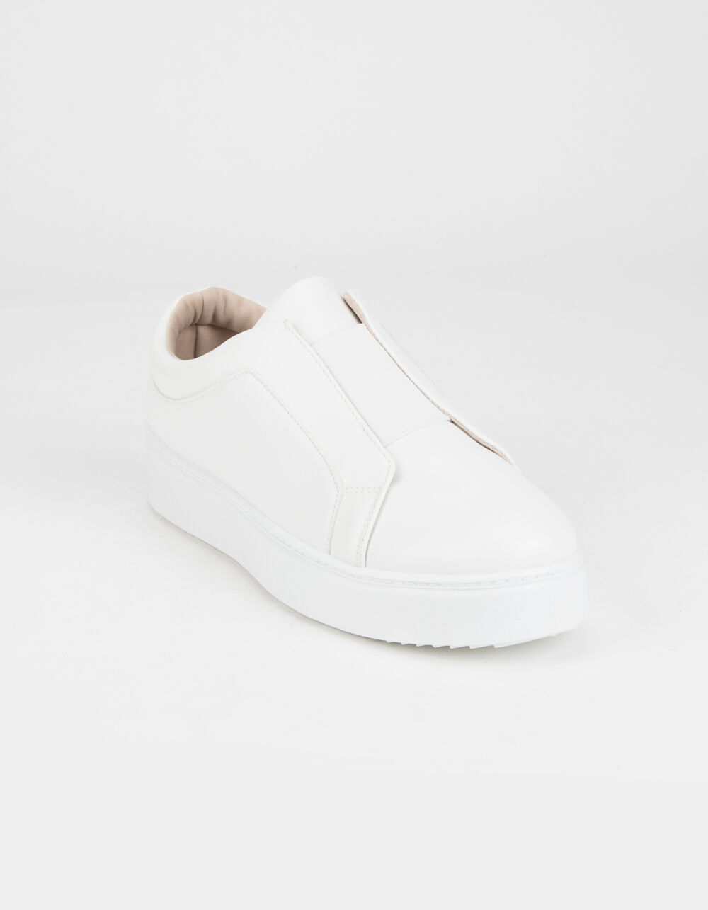 QUPID Elastic Womens White SlipOn Shoes WHITE Tillys
