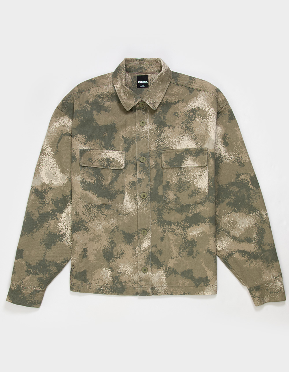RSQ Mens Boxy Workwear Shirt - CAMO
