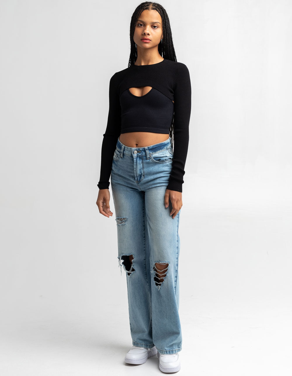 RSQ Pullover Womens Black Sweater Shrug - BLACK | Tillys