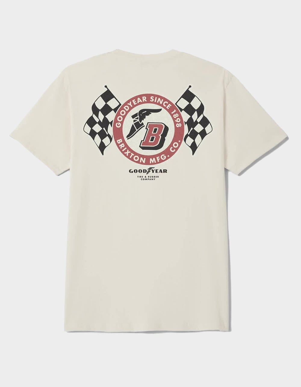 BRIXTON x Goodyear Speedway Sleeve Mens Tee - CREAM