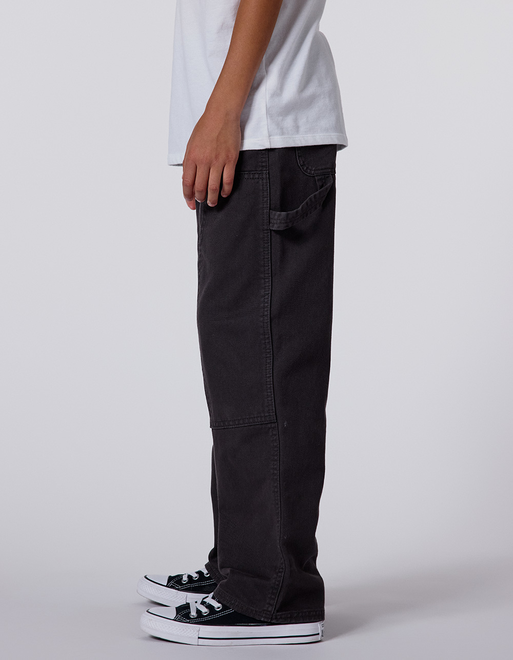 RSQ Boys Straight Twill Utility Pants - WASHED BLACK