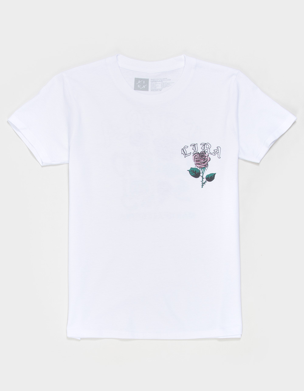 LIRA Old English Rose Boys Tee - WHITE