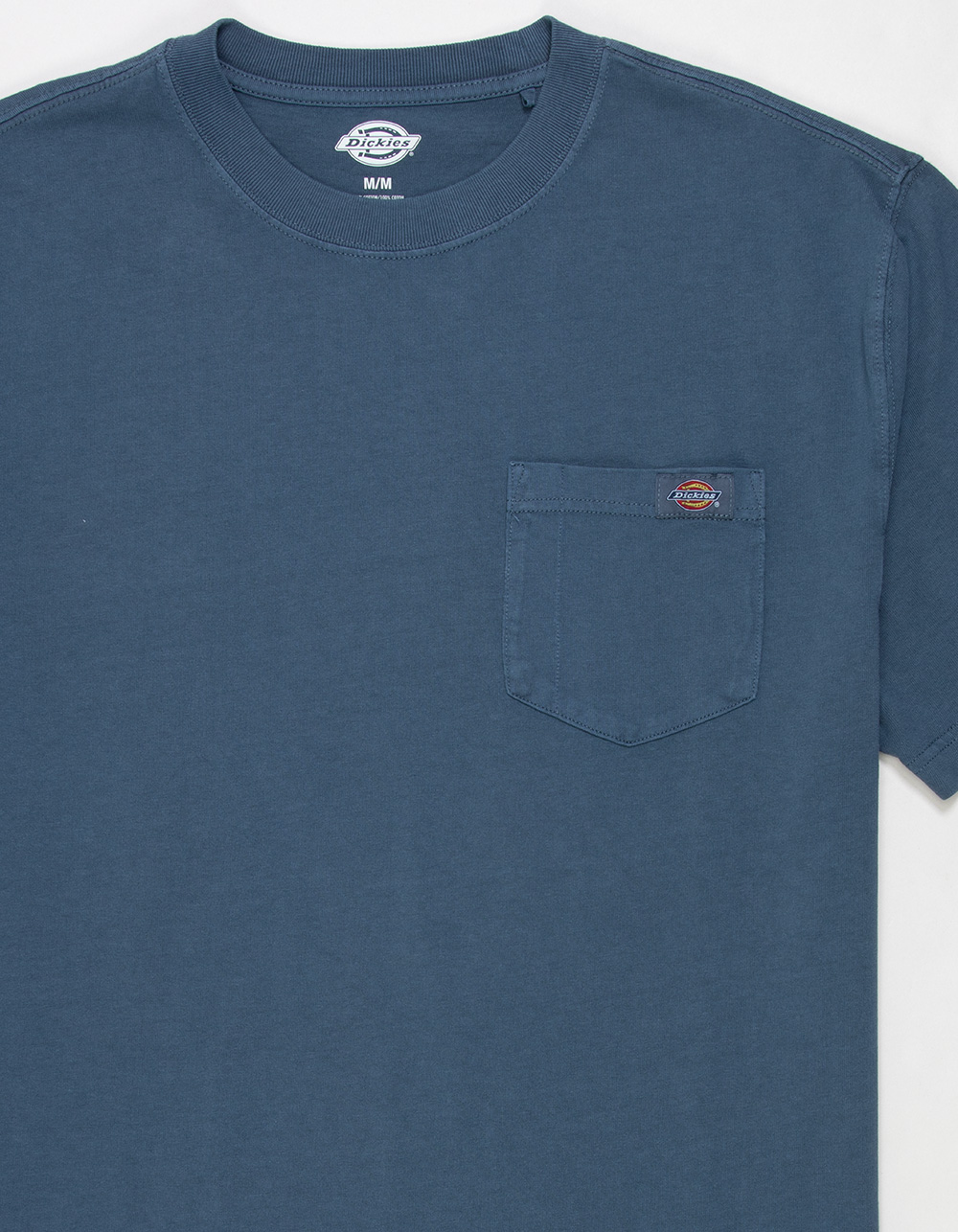 DICKIES Worn Dyed Mens Pocket Tee - BLUE