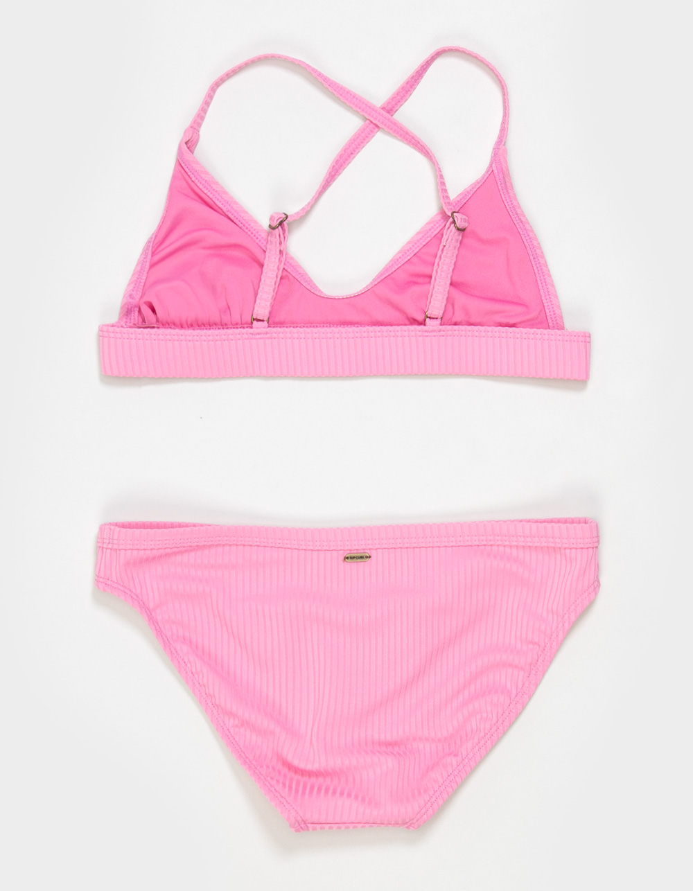RIP CURL Premium Rib Girls Triangle Bikini Set - PINK
