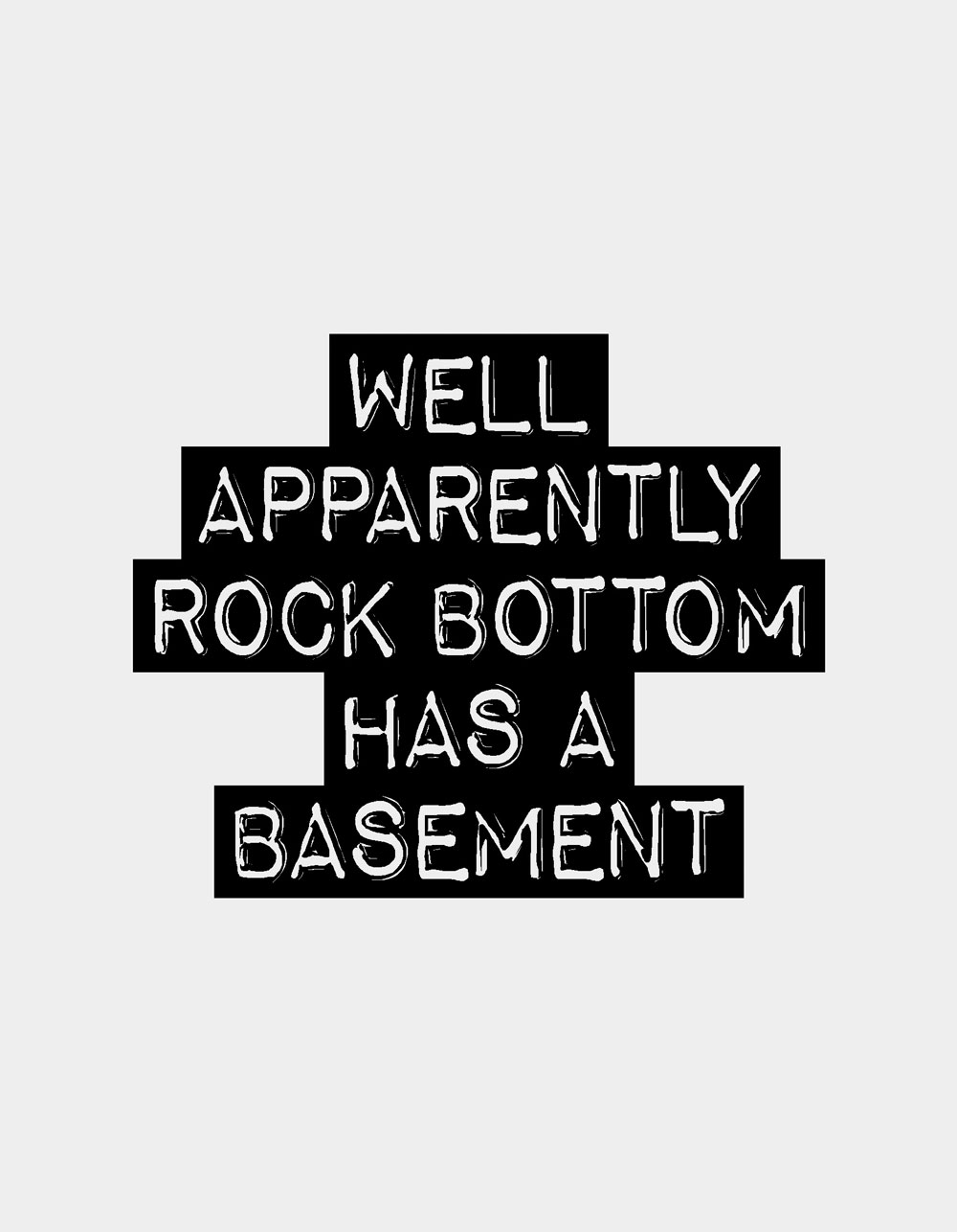 STICKER CABANA Rock Bottom Basement Sticker - BLACK