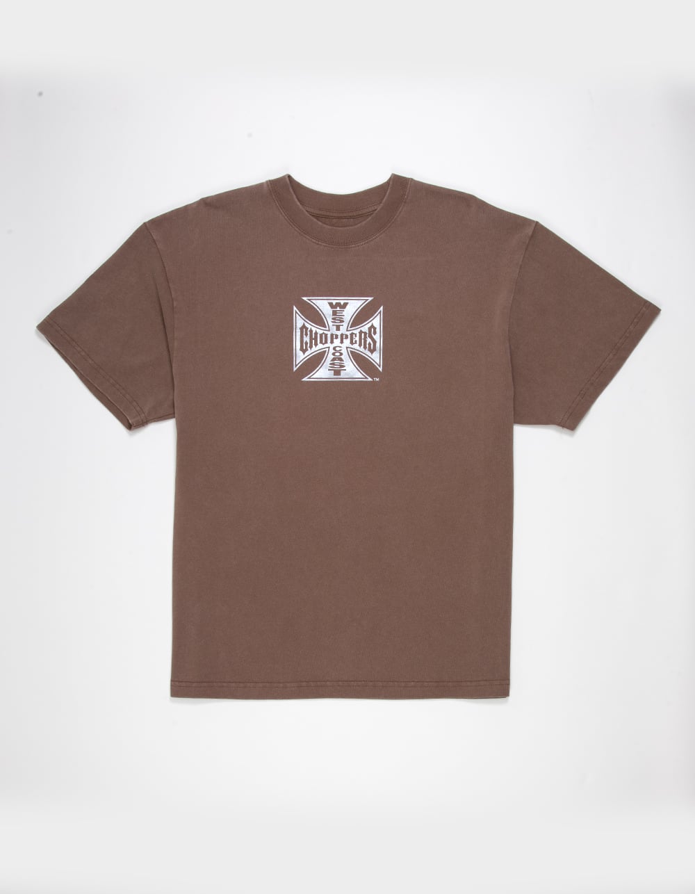 WEST COAST CHOPPERS Full Throttle Mens Boxy Tee - BROWN