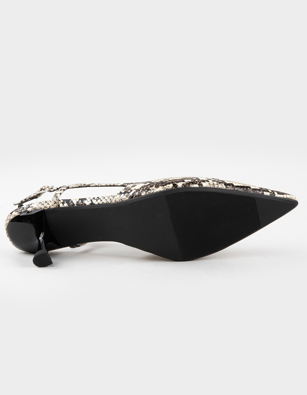 SODA Bell Womens Slingback Kitten Heels - SNAKE