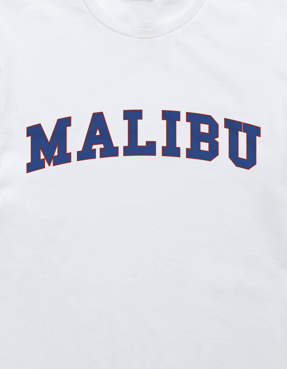MALIBU Varsity Unisex Tee - WHITE