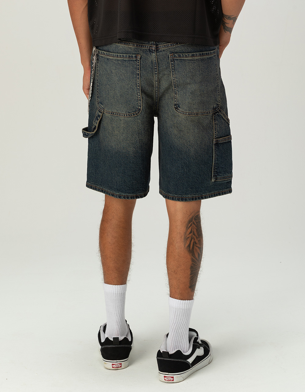 RSQ Mens Loose Carpenter Jorts - DRK DRTY DNM
