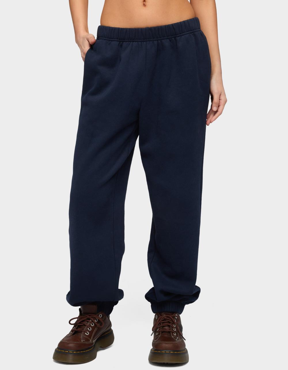 EDIKTED Petite Clark Oversized Sweatpants - NAVY