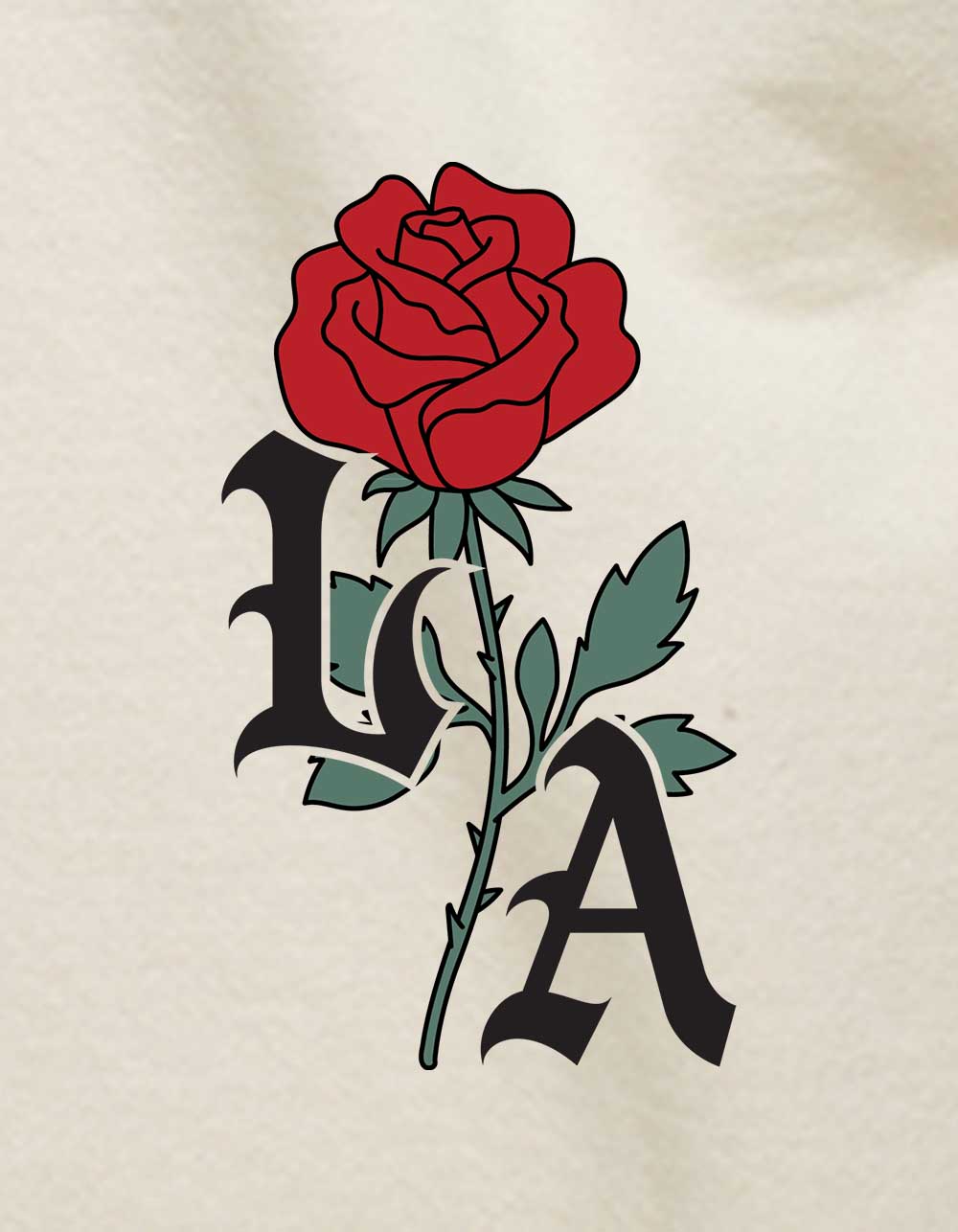 LOS ANGELES Rose LA Unisex Hoodie - SAND