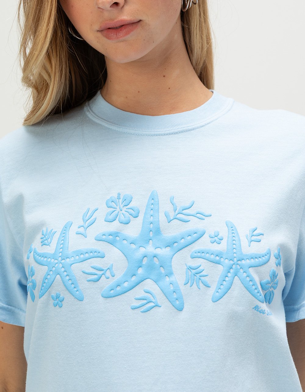 RIOT SOCIETY Starfish Womens Boyfriend Tee - BLUE
