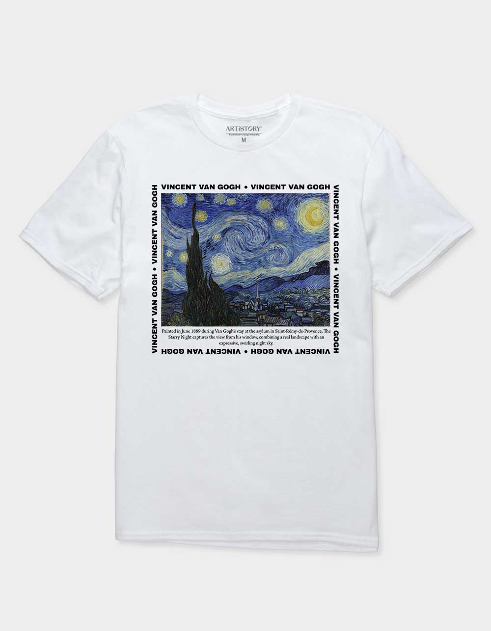 VINCENT VAN GOGH Starry Night Unisex Tee - WHITE