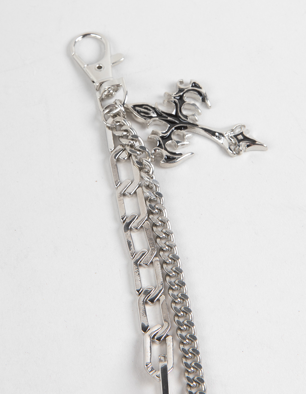 RSQ Mens Double Link Wallet Chain - SILVER