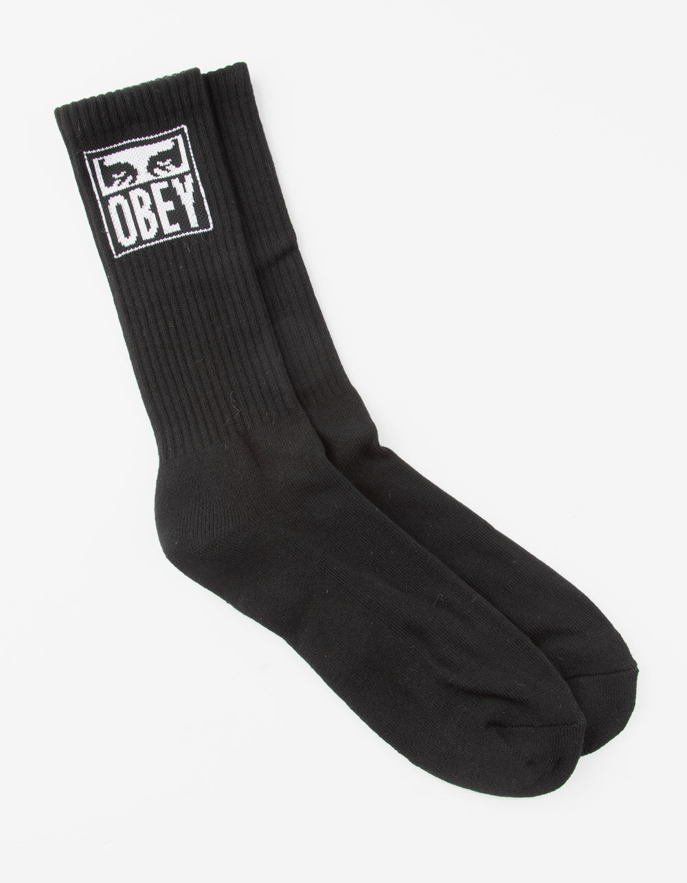 OBEY Eyes Icon Mens Black Crew Socks image number 0