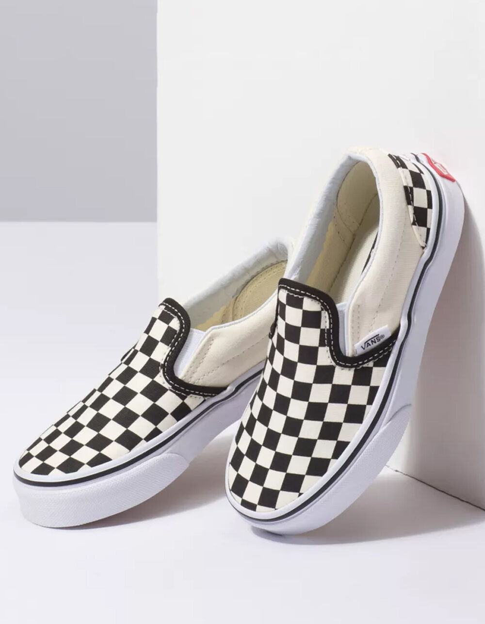 VANS Checkerboard Classic Kids Slip-On Shoes - BLACK | Tillys
