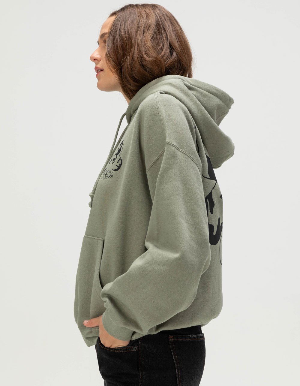 OBEY Butterfly Womens Hoodie - OLIVE