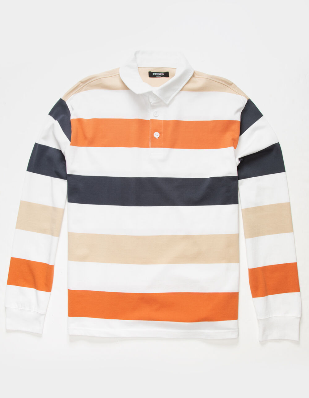 RSQ Striped Mens Rugby Shirt - WHITE/MULTI | Tillys
