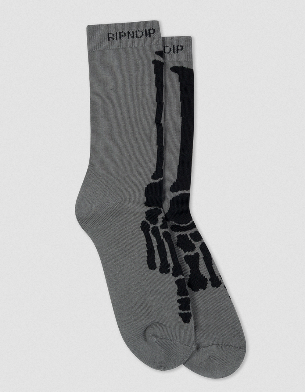 RIP N DIP Skelly Nerm Mens Crew Socks - GRAY COMBO