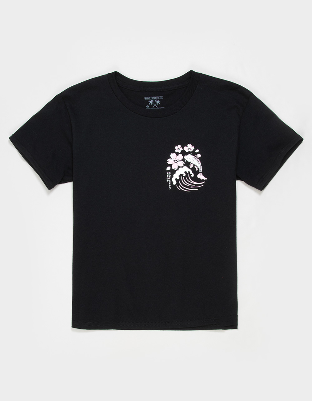 RIOT SOCIETY Koi Girls Boyfriend Tee - BLACK