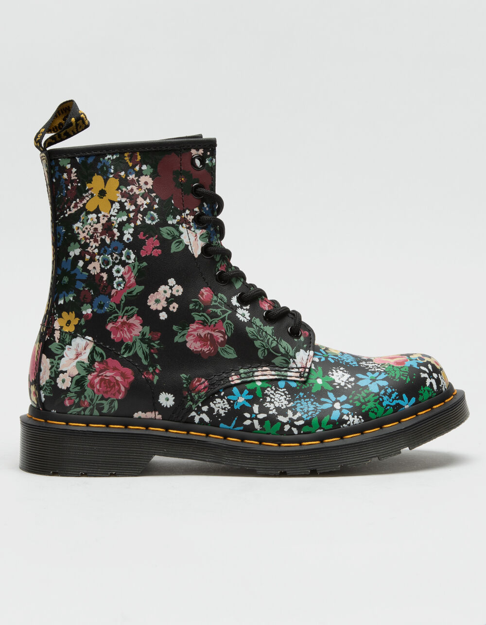 DR. MARTENS 1460 Pascal Floral Mash Up Leather Lace Up Womens Boots ...