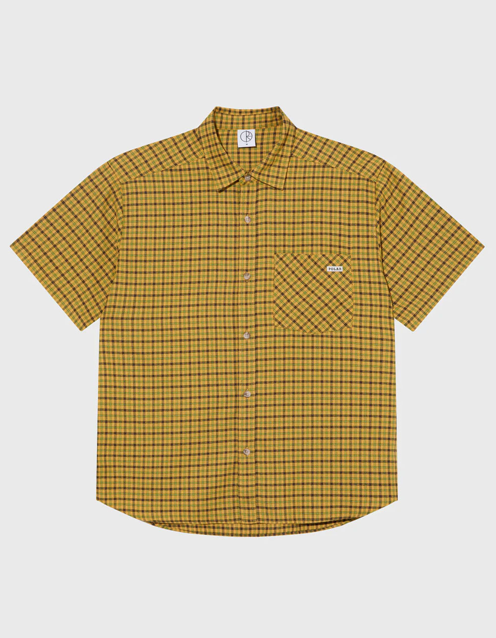 POLAR SKATE CO. Mitchell Mens Button Up Shirt - YELLOW COMBO