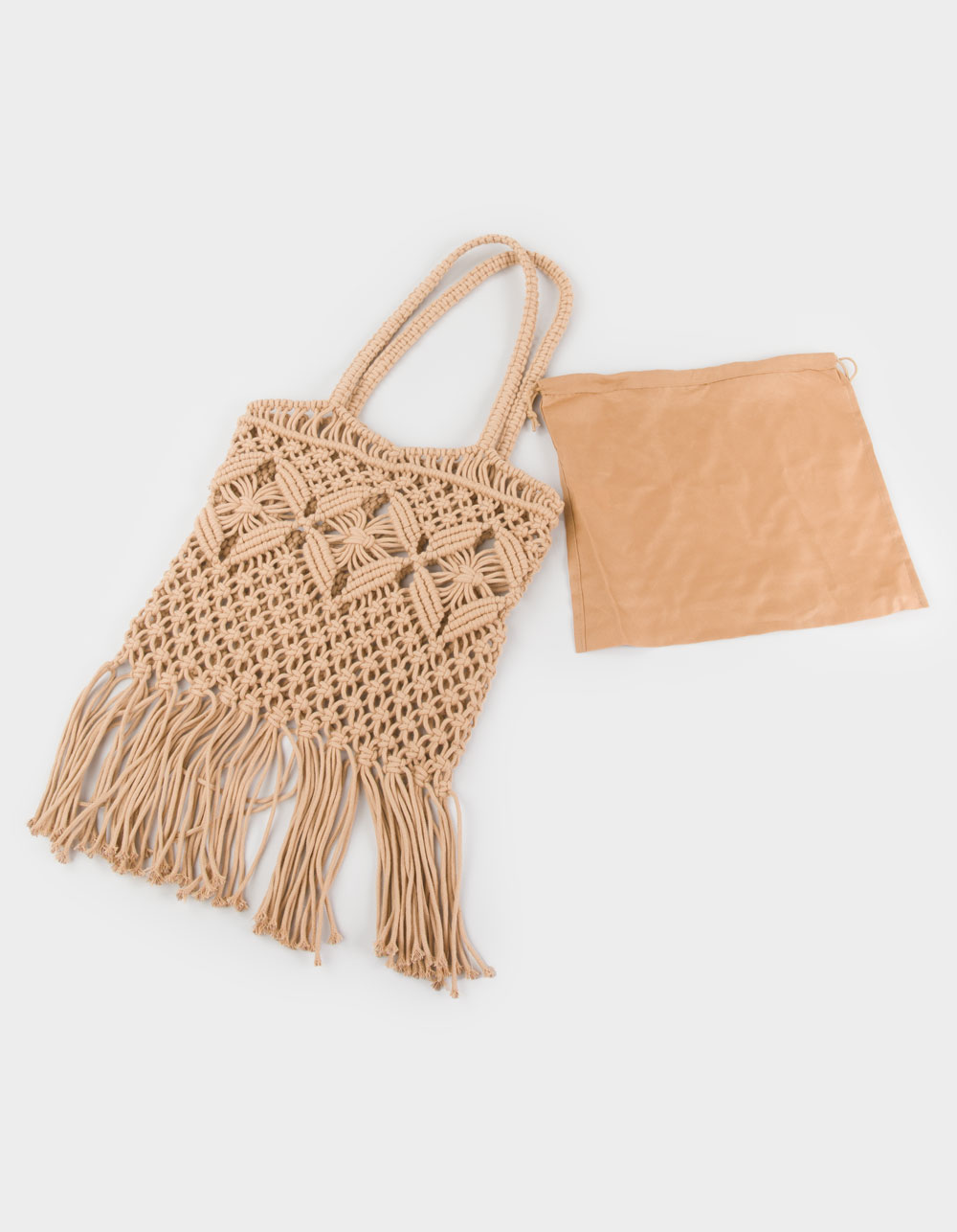 Sunny Crochet Tote Bag - TAN