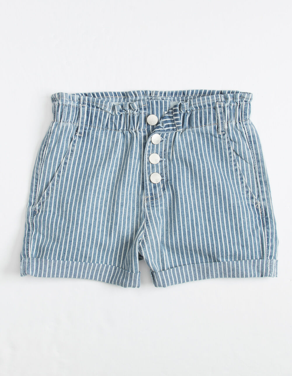 RSQ Collective Stripe Girls Denim Shorts - MEDIUM WASH | Tillys