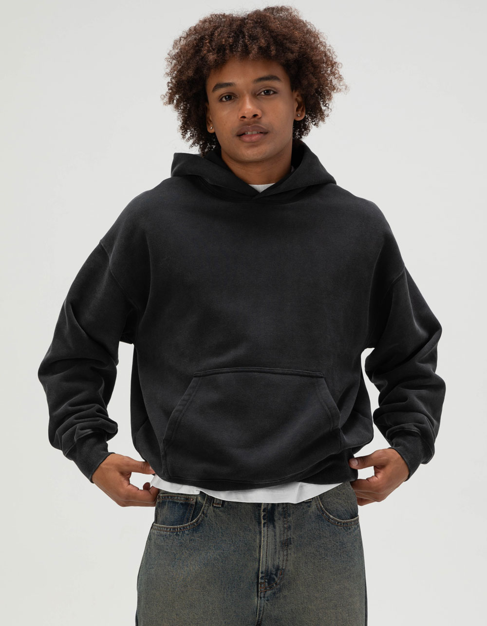 RSQ Mens Oversized Hoodie - BLACK