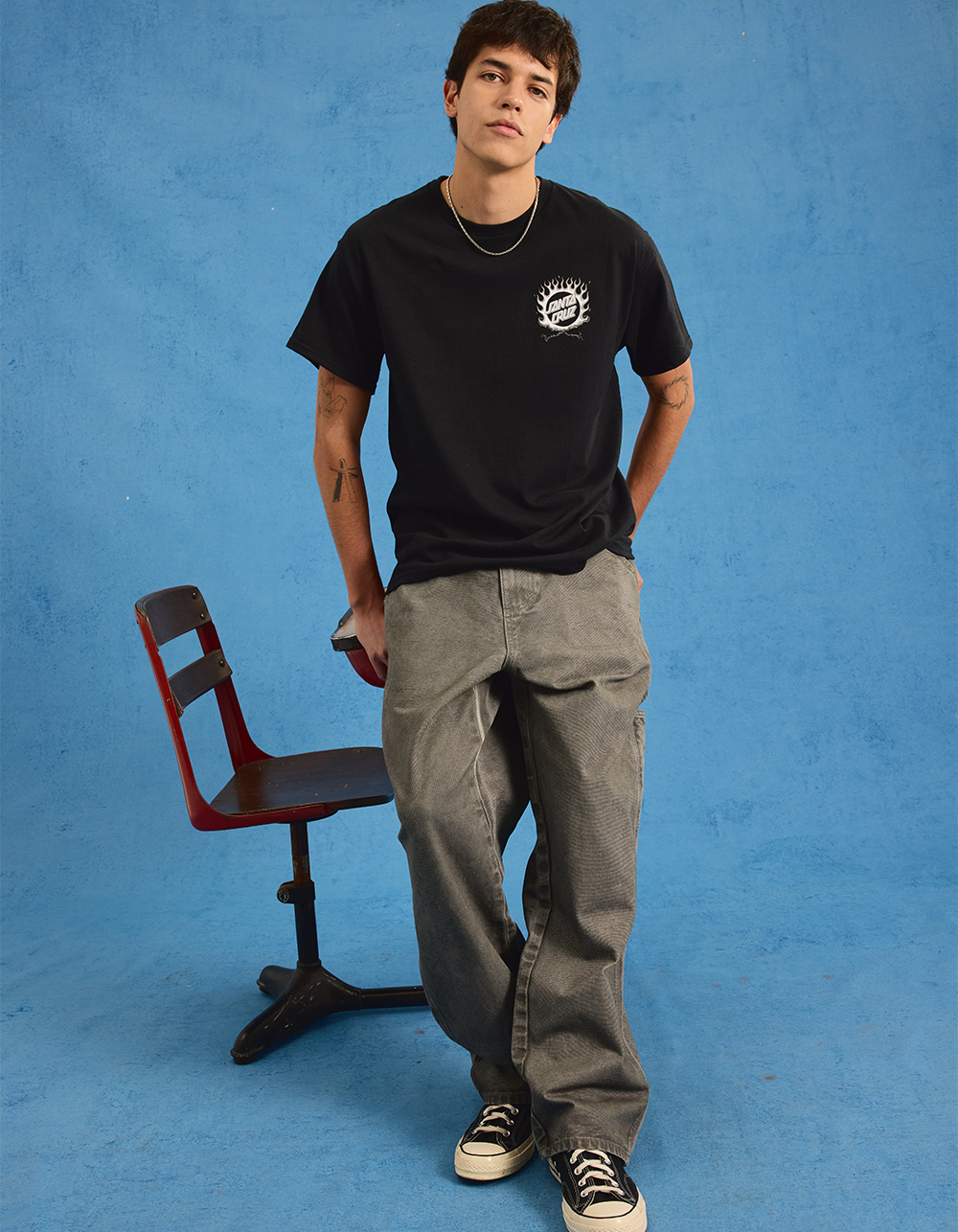 RSQ Mens Baggy Carpenter Pants - DARK GRAY