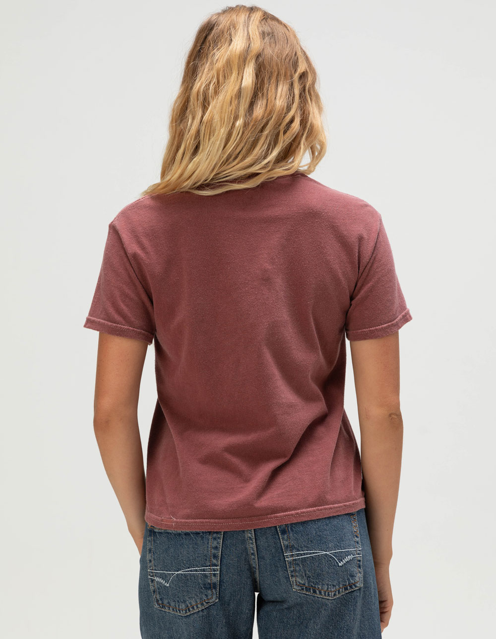 BDG Urban Outfitters High Rollers Womens Relaxed Tee - FADED BURGUNDY