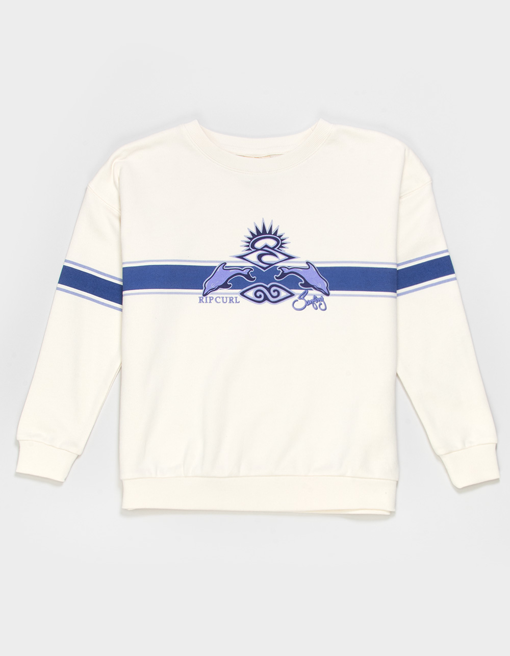 RIP CURL Archive Dolphin Girls Crewneck Sweatshirt - BONE