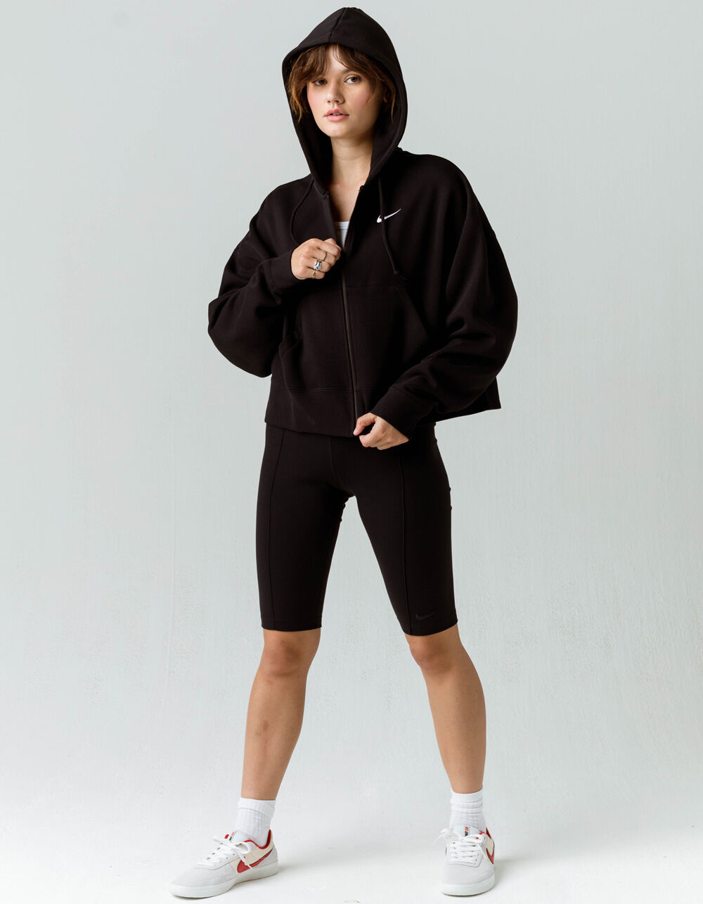 womens black nike essential hoodie