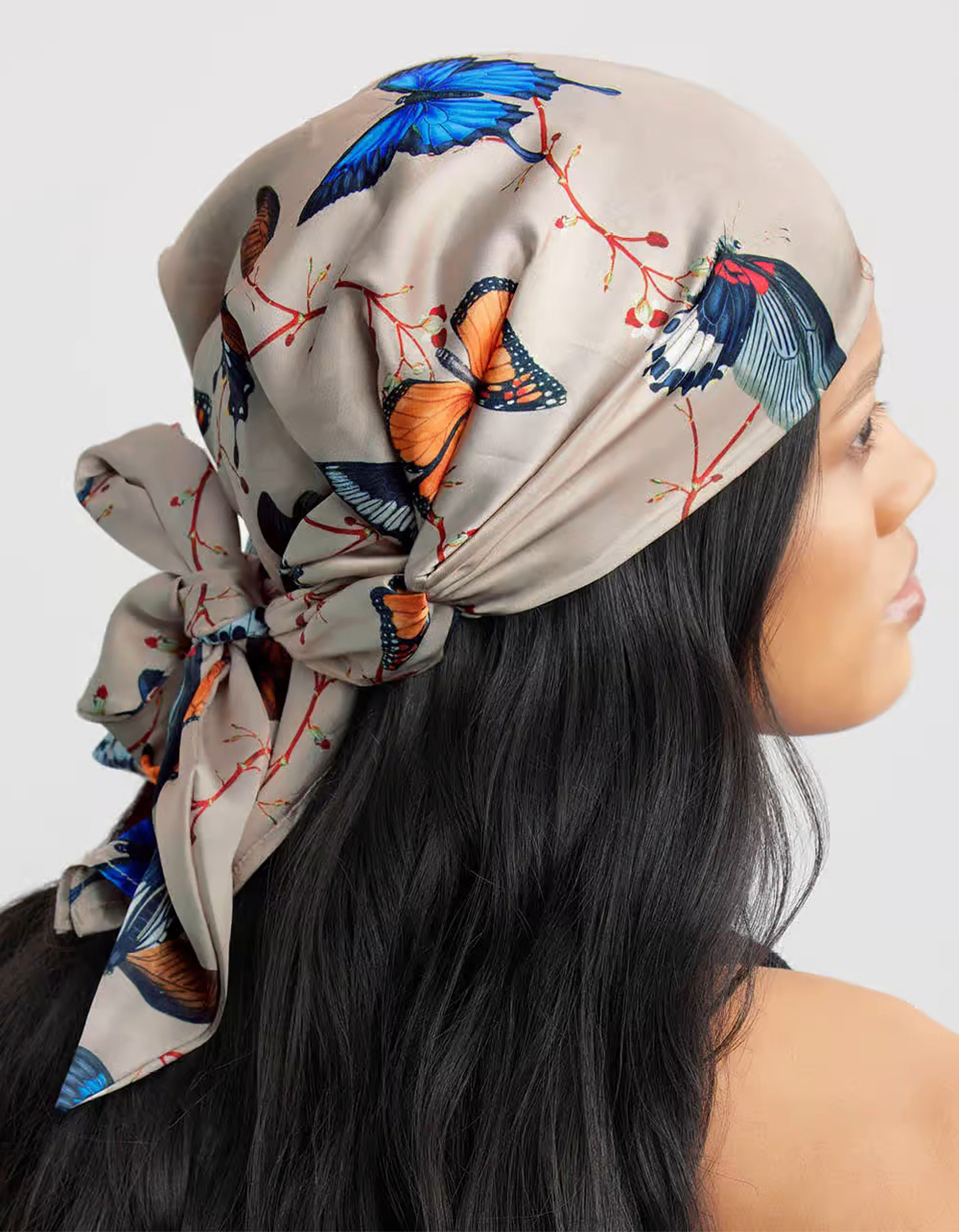 KITSCH Retro Butterfly Womens Hair Scarf MULTI Tillys