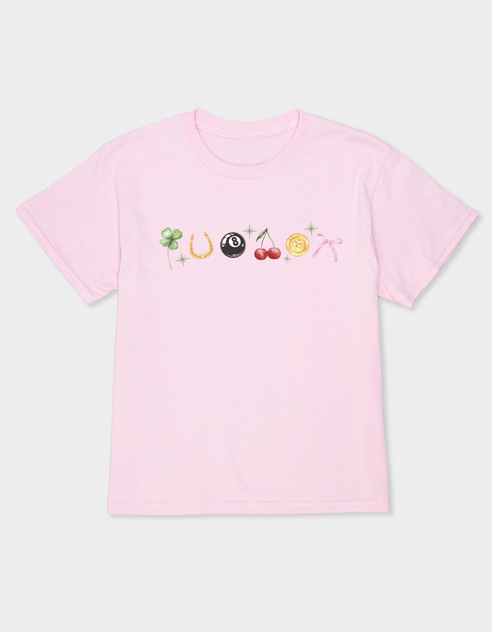 ELEMENTS Lucky Icons Unisex Kids Tee - LIGHT PINK