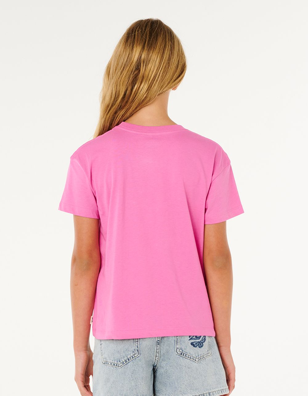 RIP CURL Surf Puff Relaxed Girls Tee - HOT PINK