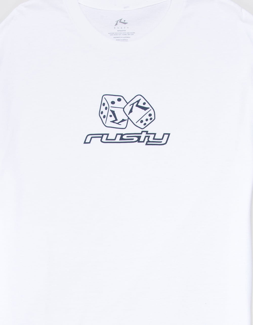 RUSTY Double Or Nothing Mens Tee - WHITE
